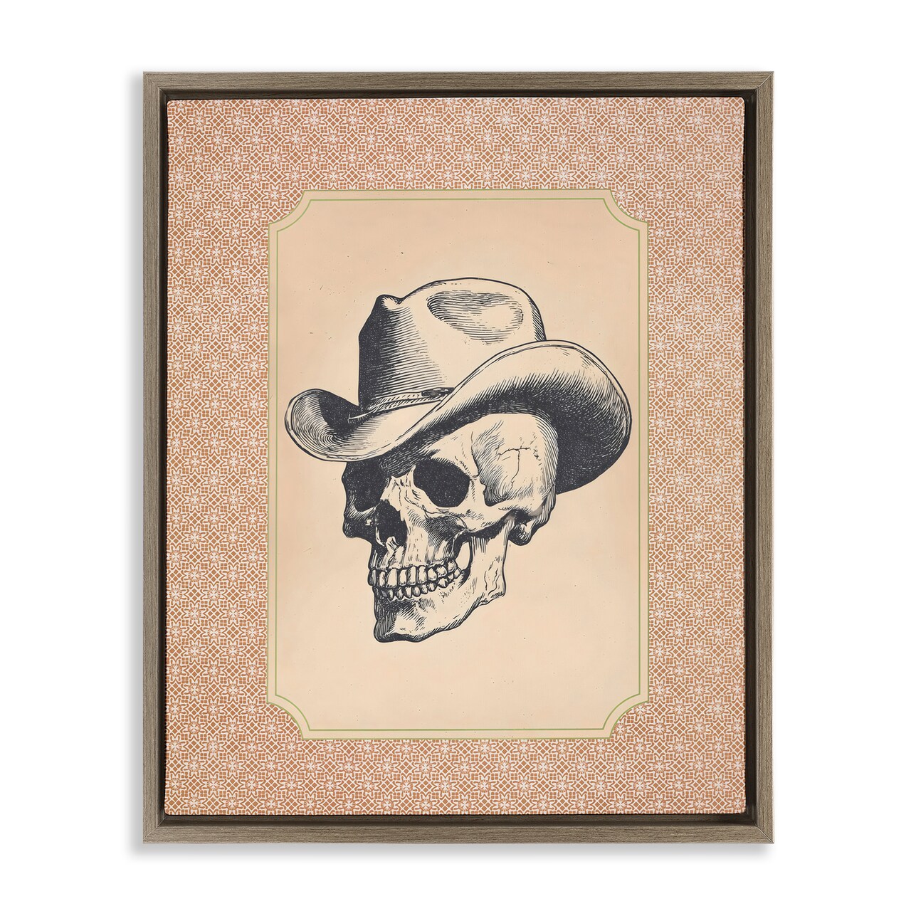 Stupell Industries Vintage Cowboy Skull Floating Frame, design by Arlington Prints